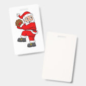 Kerstman Kerstman Honkbal Catcher Jongens Meisjes  Badge (Voor- en achterkant)