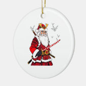 Kerstman Kerstman Japanse kunst Samurai Keramisch Ornament (Links)