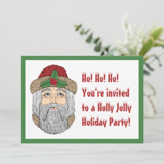 Kerstman/kerstman Kaart (Staand voorkant)