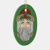 Kerstman/kerstman Keramisch Ornament (Rechts)