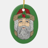 Kerstman/kerstman Keramisch Ornament (Voorkant)