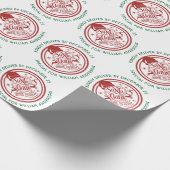 Kerstman Kerstman Levering Gepersonaliseerde Wrap Cadeaupapier (Hoek)