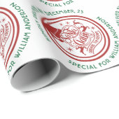 Kerstman Kerstman Levering Gepersonaliseerde Wrap Cadeaupapier (Rol Hoek)