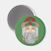 Kerstman/kerstman Magneet (Voorkant / Achterkant)
