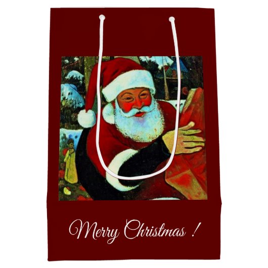 Kerstman / Kerstman Medium Cadeauzakje (Achterkant)