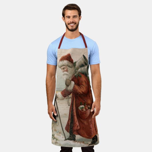 kerstman, kerstman, met bakken schort (Gedragen)