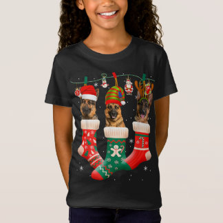Kerstman: kerstman met herdersok Xmas rendierkerst T-shirt