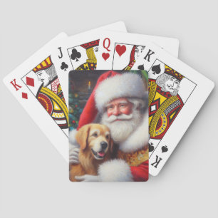Kerstman Kerstman met honden 3 Pokerkaarten