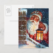  Kerstman Kerstman op het dak Feestdagenkaart (Voorkant / Achterkant)
