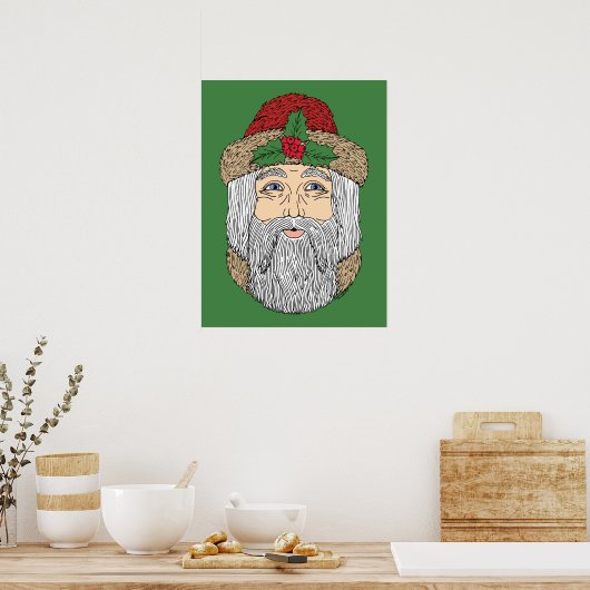 Kerstman/kerstman Poster (Keuken)