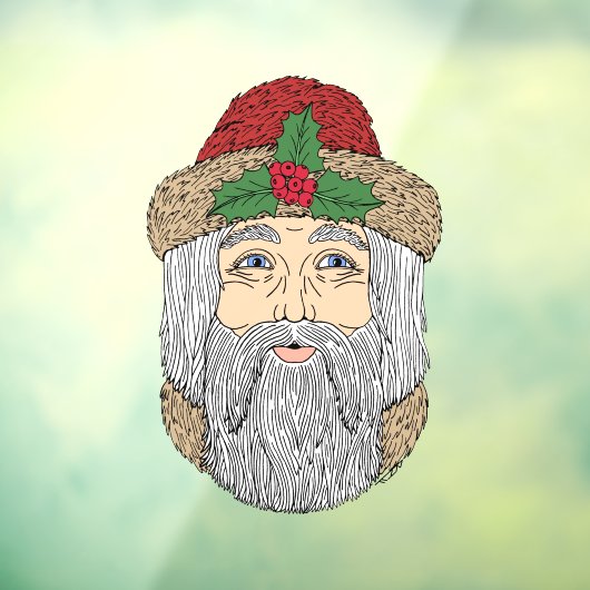 Kerstman/kerstman Raamsticker (Vel 3)