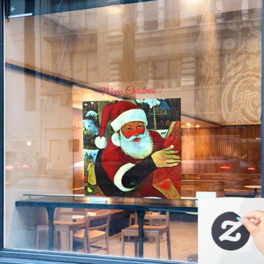 Kerstman / Kerstman Raamsticker (Cafe Raam)