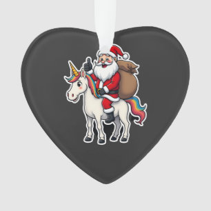 Kerstman Kerstman Ridding Eenhoorn - Kerst Meisjes Ornament