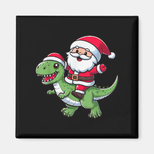 Kerstman Kerstman Ride T Rex Dinosaur F Magneet
