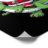 Kerstman Kerstman Ride T Rex Dinosaur F Poster (Hoek)