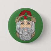 Kerstman/kerstman Ronde Button 5,7 Cm (Voorkant)