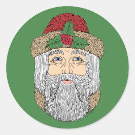 Kerstman/kerstman Ronde Sticker