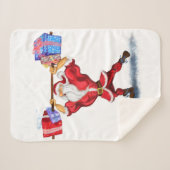 Kerstman: Kerstman: Sherpa Blanket Bodybuilder San Deken (Voorkant (horizontaal))