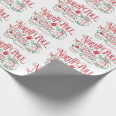 Kerstman Kerstman Speelgoed Fabriek Noordpool Cadeaupapier (Hoek)