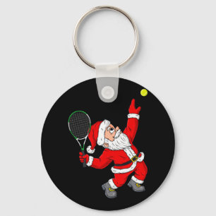 Kerstman Kerstman Tennis Leuk Jongens Meisjes Kind Sleutelhanger