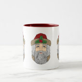 Kerstman/kerstman Tweekleurige Koffiemok (Center)
