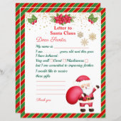 Kerstman Kerstman Verlanglijstje Voor Kinderen (Voorkant / Achterkant)
