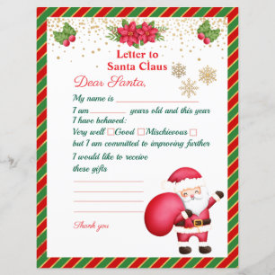 Kerstman Kerstman Verlanglijstje Voor Kinderen