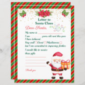 Kerstman Kerstman Verlanglijstje Voor Kinderen (Voorkant / Achterkant)