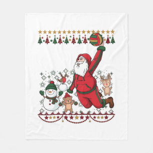 Kerstman Kerstman Volleybal Sneeuwman Rendier Fleece Deken