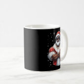 Kerstman Kerstman Xmas Cool Black Afrikaanse Amer Koffiemok (Voorkant rechts)