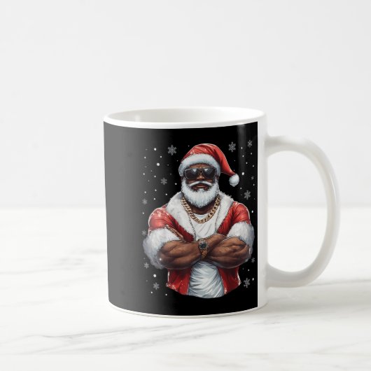 Kerstman Kerstman Xmas Cool Black Afrikaanse Amer Koffiemok (Rechts)