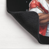 Kerstman Kerstman Xmas Cool Black Afrikaanse Amer Muismat (Hoek)