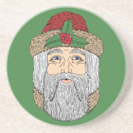 Kerstman/kerstman Zandsteen Onderzetter