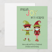 Kerstman Kerstmasker Verdeel de Kerstvreugde 2020 Feestdagenkaart (Voorkant / Achterkant)
