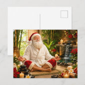 Kerstman Kerstmeditatie Feestdagenkaart (Voorkant / Achterkant)