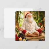 Kerstman Kerstmeditatie  Feestdagenkaart (Voorkant / Achterkant)