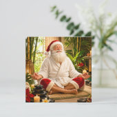 Kerstman Kerstmeditatie  Feestdagenkaart (Staand voorkant)