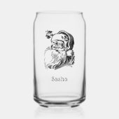 Kerstman Kerstmelk Blikvorm Glas (Voorkant)