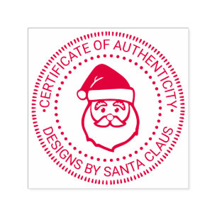 Kerstman Kerstmis “Authenticiteitscertificaat” #3 Zelfinktende Stempel