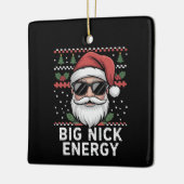 Kerstman Kerstmis Big Nick Energie Feest Grappig Keramisch Ornament (Links)
