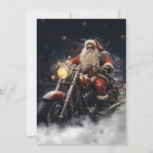Kerstman Kerstmis Biker Kaart (Achterkant)
