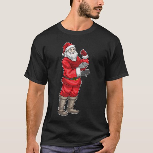 Kerstman Kerstmis Bodybuilder T-shirt (Voorkant)
