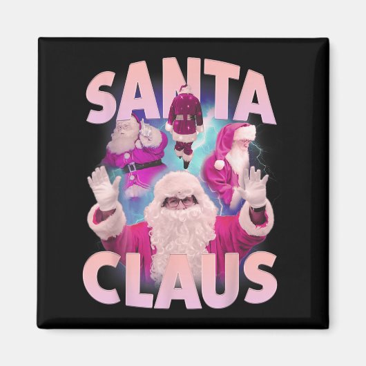Kerstman Kerstmis Bootleg 90s Hip Hop Magneet (Voorkant)