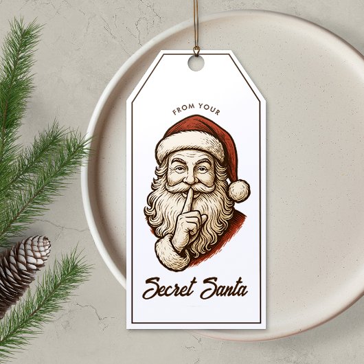Kerstman Kerstmis Cadeaulabel