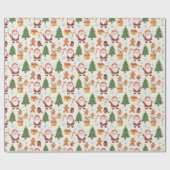 Kerstman, Kerstmis Cadeaupapier (Vlak)