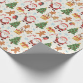 Kerstman, Kerstmis Cadeaupapier (Hoek)