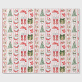 Kerstman, Kerstmis Cadeaupapier (Vlak)