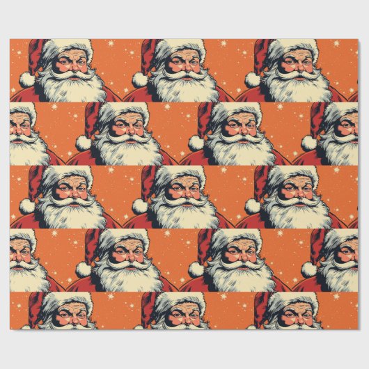Kerstman Kerstmis Cadeaupapier (Vlak)