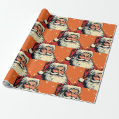 Kerstman Kerstmis Cadeaupapier (Uitgerold)