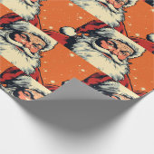 Kerstman Kerstmis Cadeaupapier (Hoek)